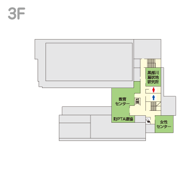 うるおい館の3階の見取り図の写真