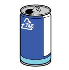 ビール缶のようなアルミ缶のイラスト