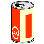 缶ジュースのようなスチール缶のイラスト